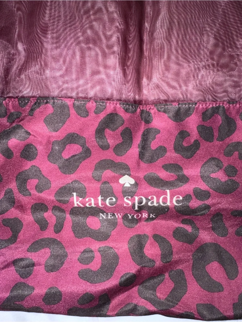 kate spade Burgundy and Black Leopard Mesh Tote
